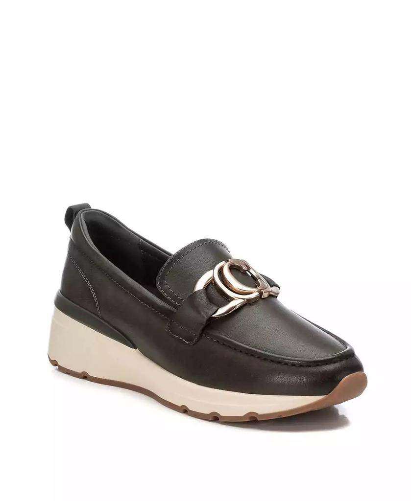 XTI Carmela Leather Collection Women's Wedge Moccasins
