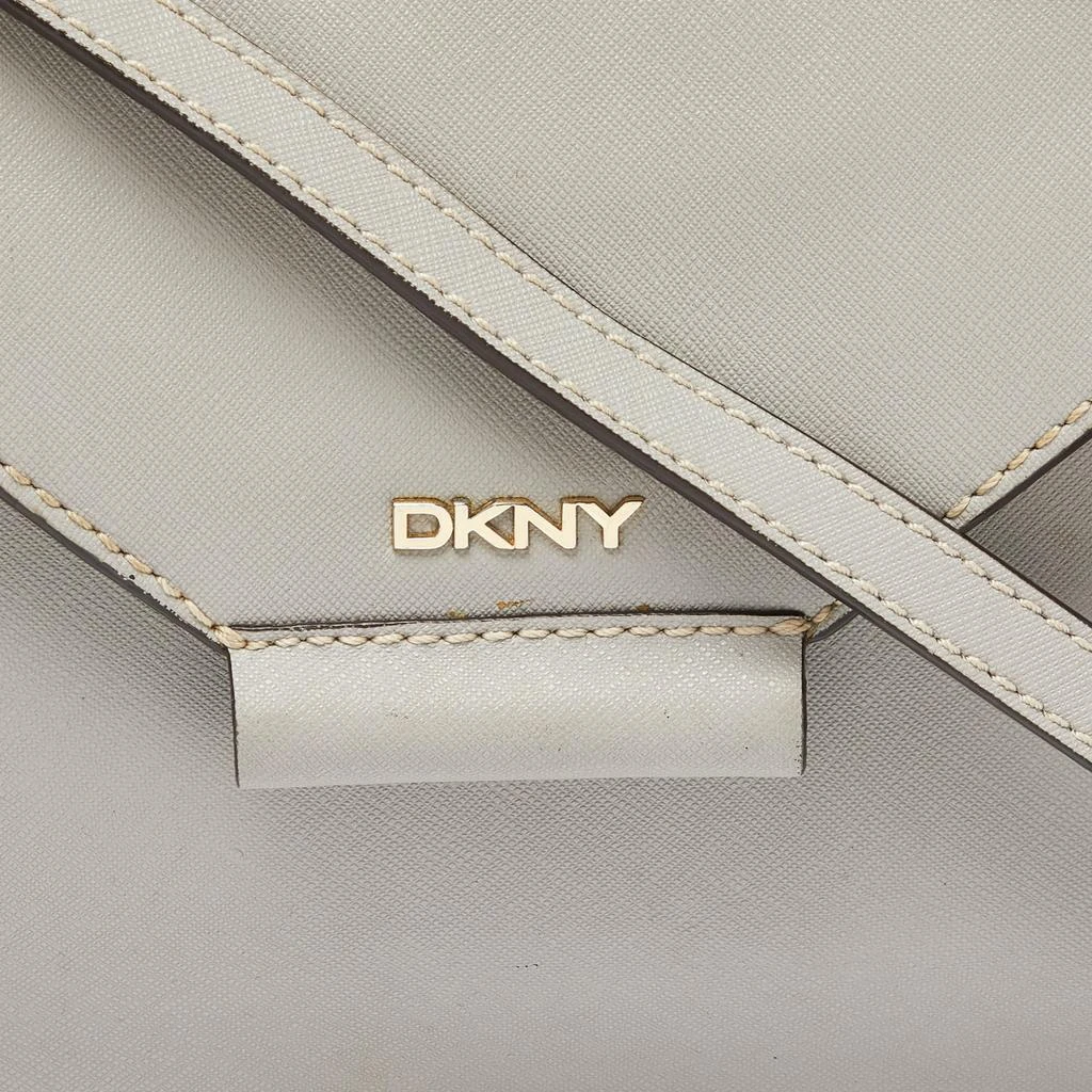 DKNY DKNY Grey Leather Flap Crossbody Bag 5
