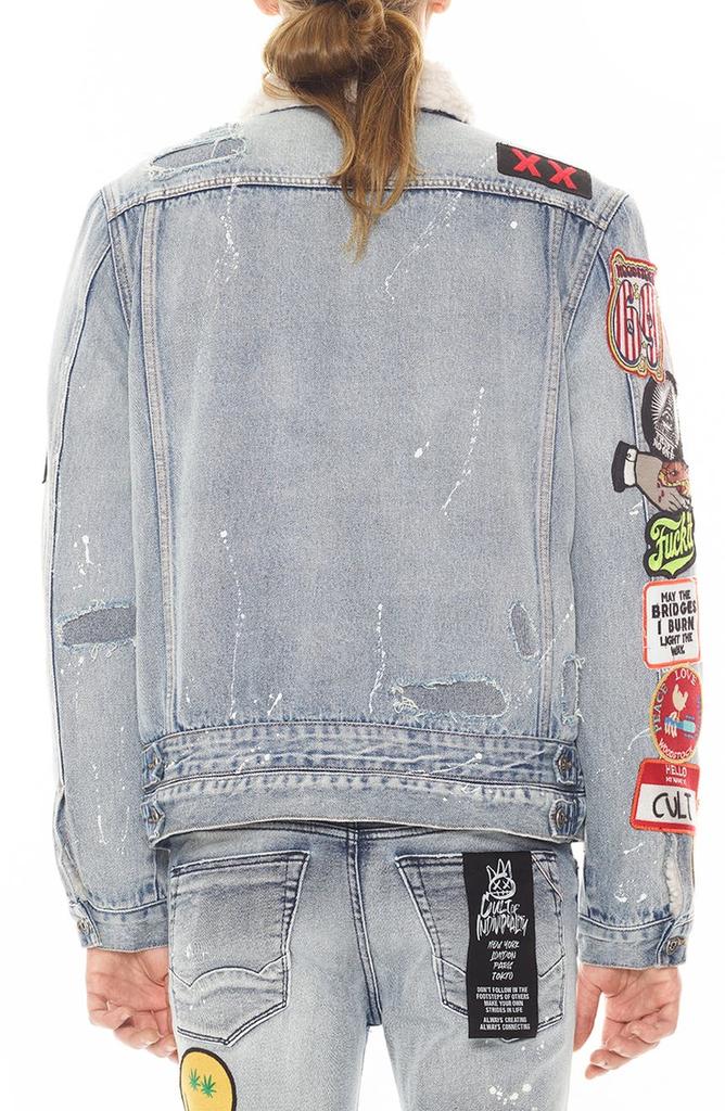 Cult Of Individuality Type III Stretch Cotton Blend Denim Trucker Jacket