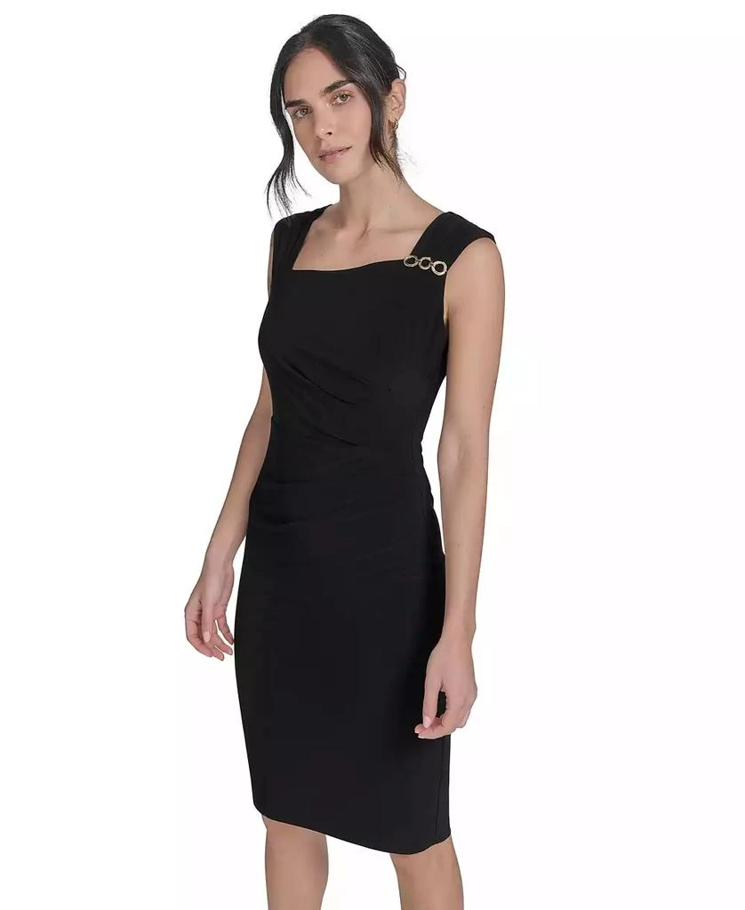 Jessica Howard Petite Sleeveless Asymmetric Sheath Dress 4