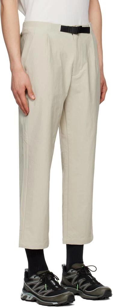 Goldwin Beige One-Tuck Trousers 2