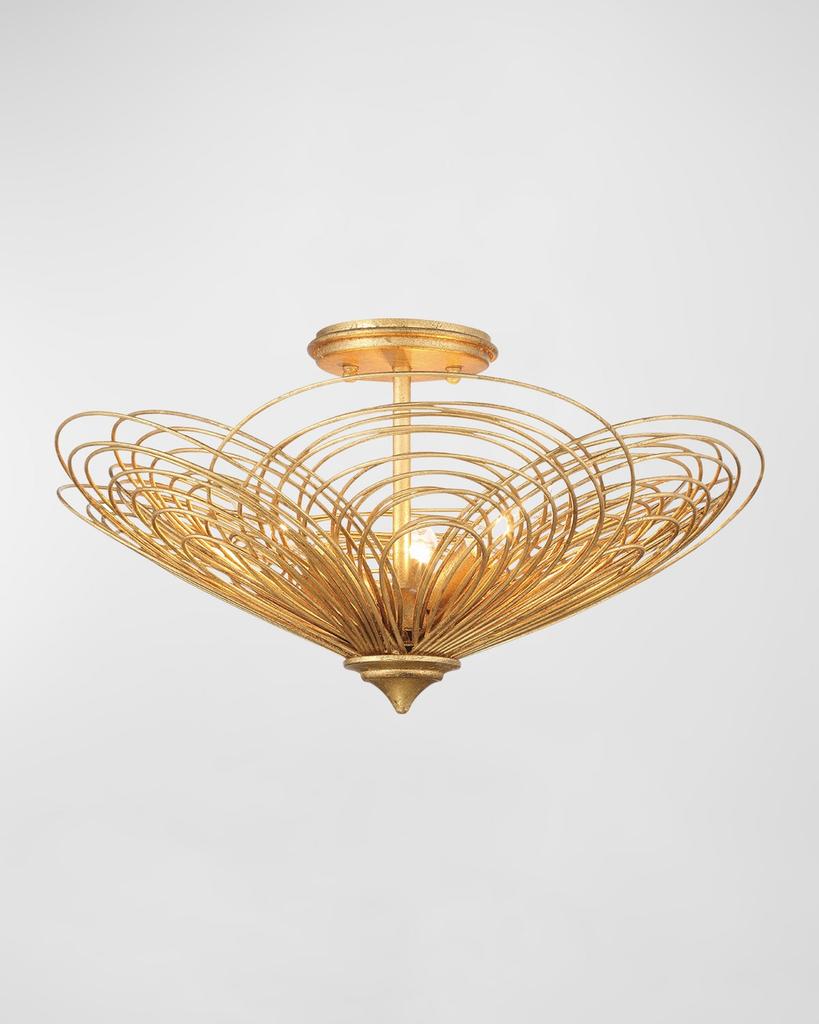 Crystorama Doral 3-Light Semi-Flush Mount