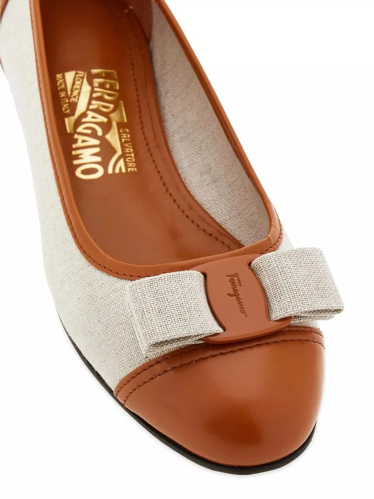 Salvatore Ferragamo Varina Sun Leather Ballet Flats 5