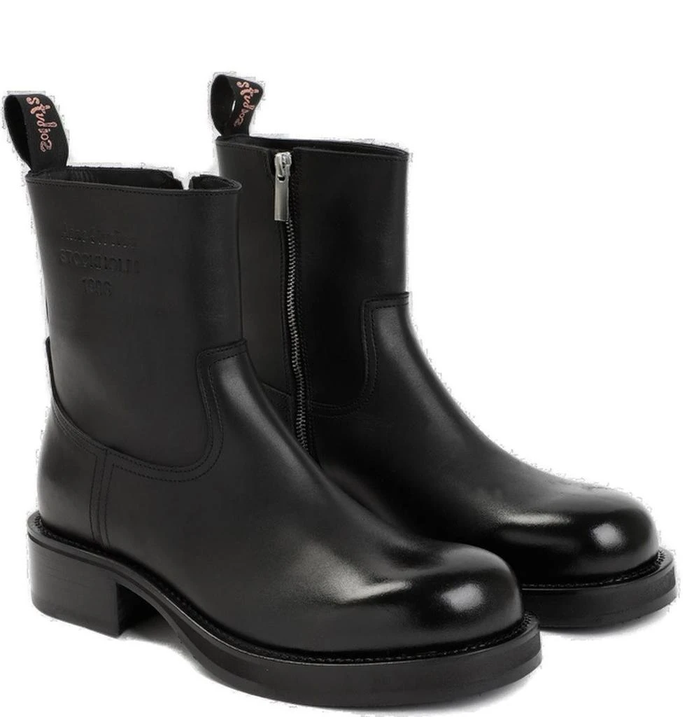 Acne Studios Acne Studios Sprayed Logo Debossed Ankle Boots 2