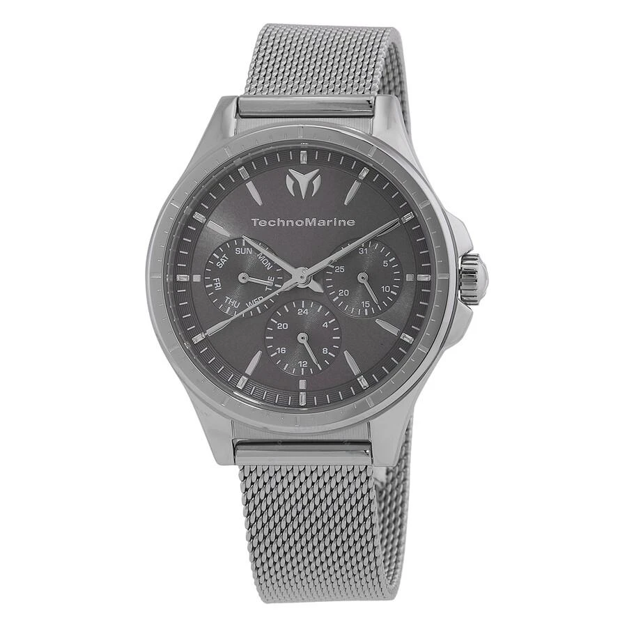 TechnoMarine MoonSun Date-Day Quartz Charcoal Dial Ladies Watch TM-822048 1