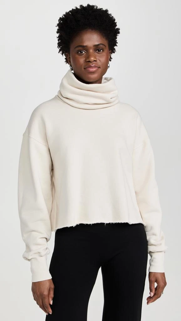 Les Tien Corey Crop Cowl Neck Sweatshirt 6