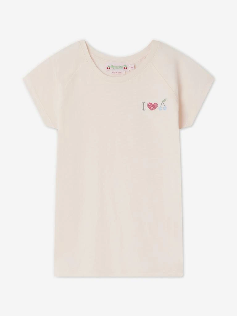 Bonpoint Bonpoint Girls Asmae T-Shirt in Pink 1