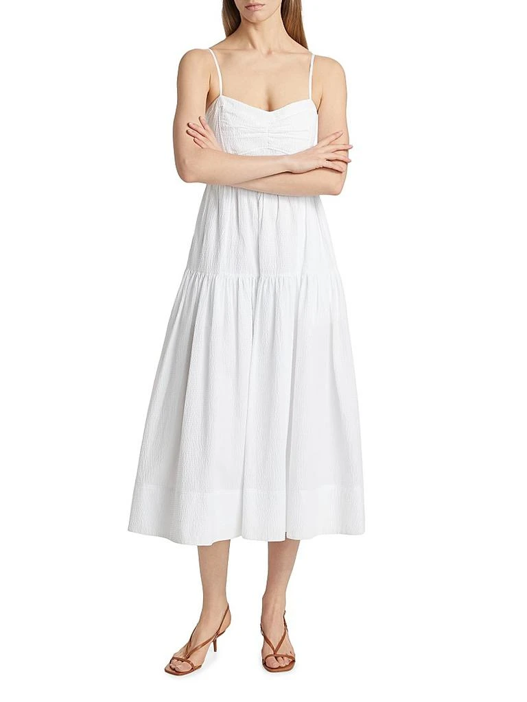 Tanya Taylor Verona Textured Cotton Midi-Dress 3