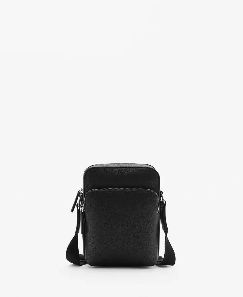 Mango Men's Leather-Effect Shoulder Bag 1