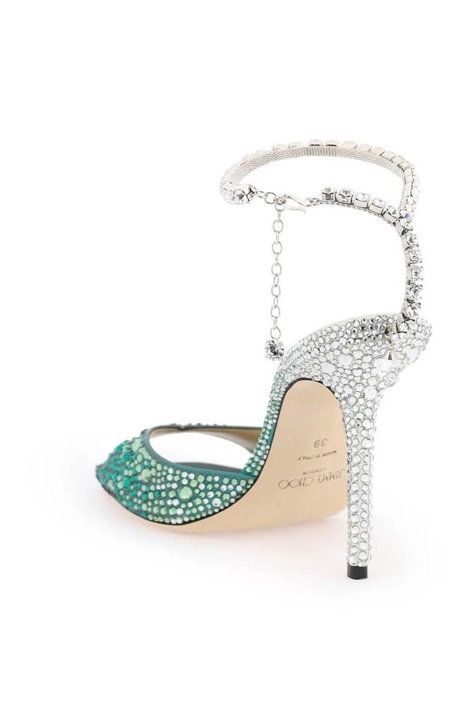 Jimmy Choo saeda 100 sandals with degradé crystals 3