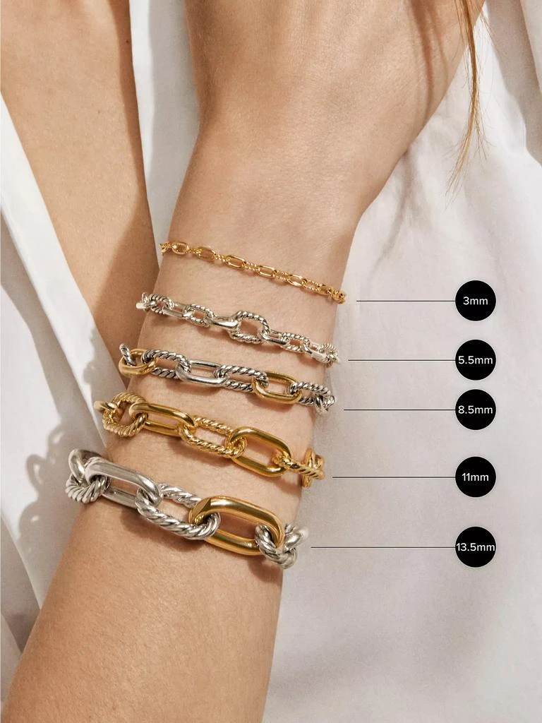 David Yurman DY Madison Chain Bracelet in 18K Rose Gold 8