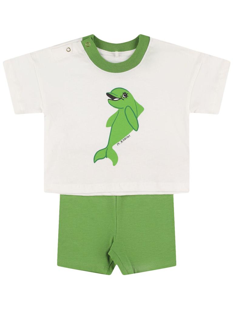 Mini Rodini Printed Organic Cotton T-shirt & Shorts