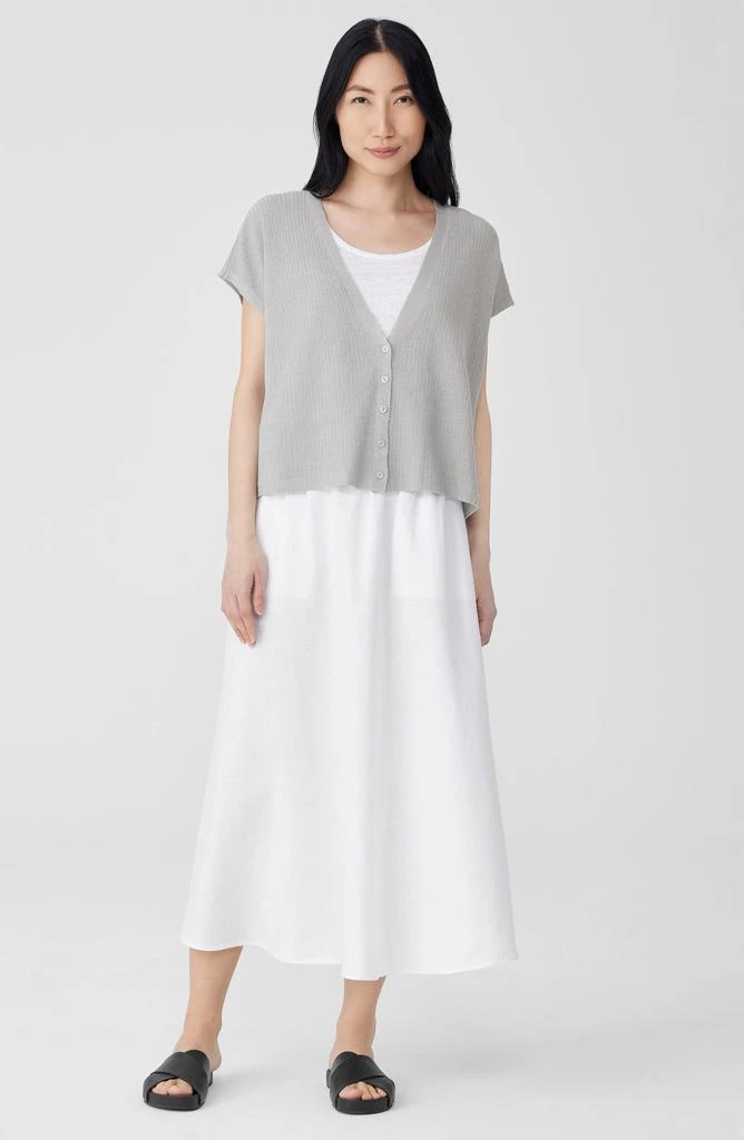Eileen Fisher A-Line Organic Linen Midi Skirt 3