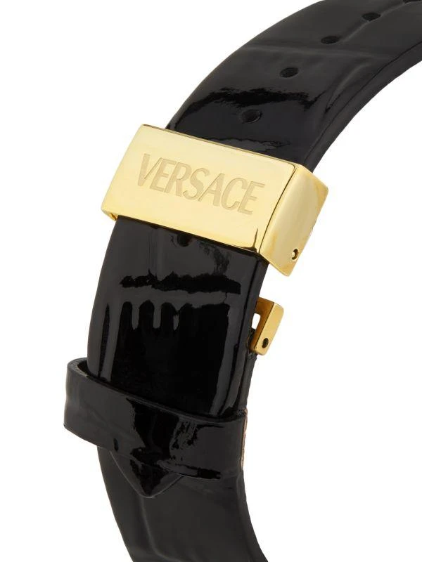 Versace Hera Black Sunray Dial
Leather Strap Watch/37MM 4