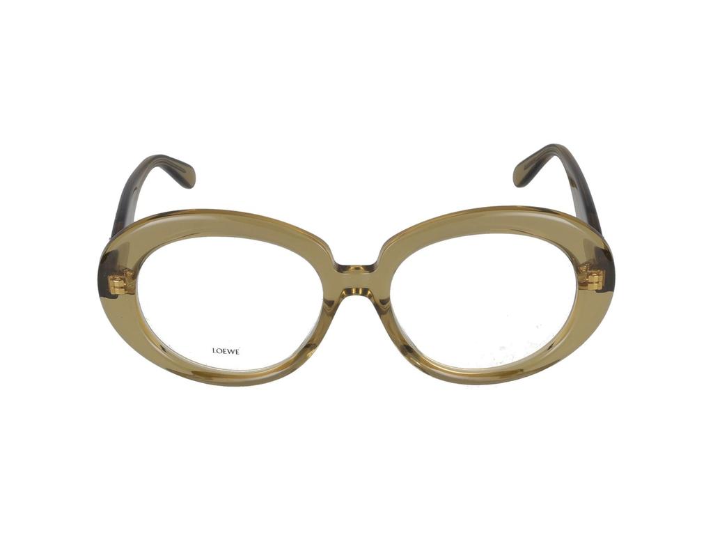 【LOEWE】Curvy round glasses Curvy round glasses in brown - Loewe | Mytheresa