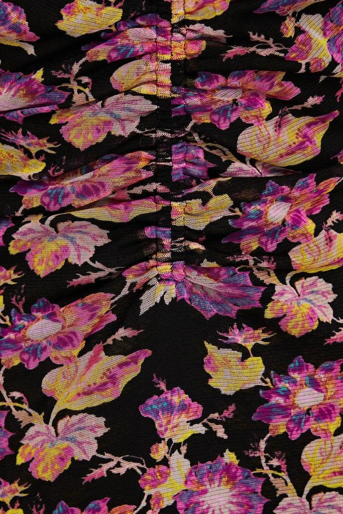 Diane von Furstenberg Koren ruched floral-print stretch-mesh midi dress 4