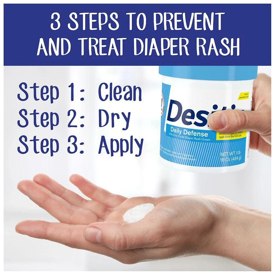 Desitin Daily Defense Baby Diaper Rash Cream Fragrance-Free 8