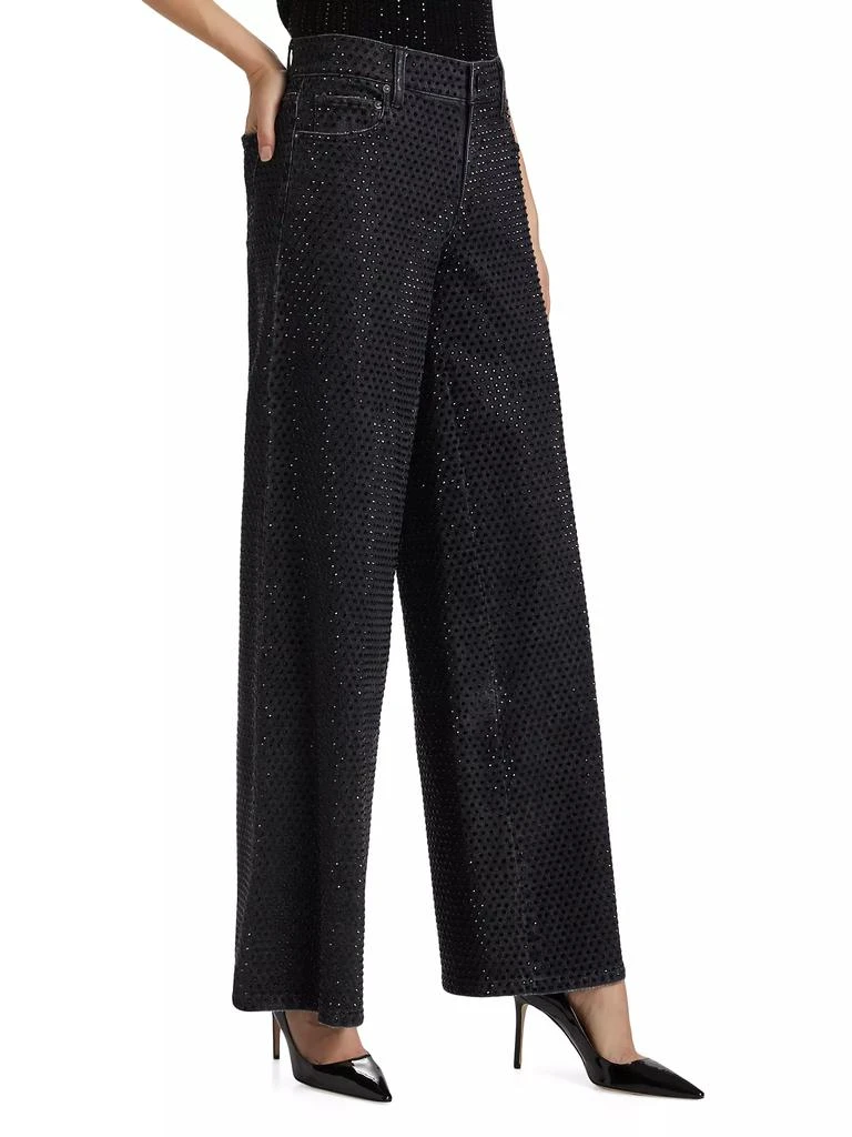 Alice + Olivia Trish Crystal-Embellished Wide-Leg Jeans 4