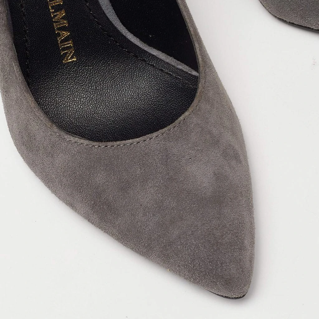 PIERRE BALMAIN Pierre Balmain Grey Suede Pointed Toe Pumps Size 35 7