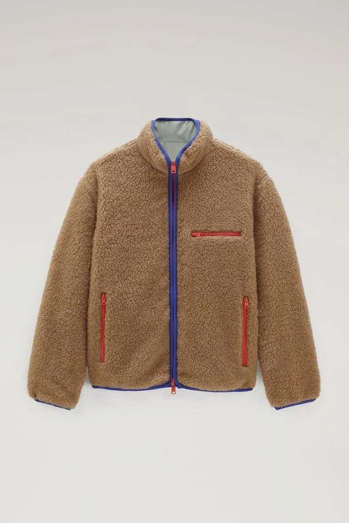 Woolrich Reversible Curly Fleece in Sherpa and Taslan nylon - Men - Beige 1