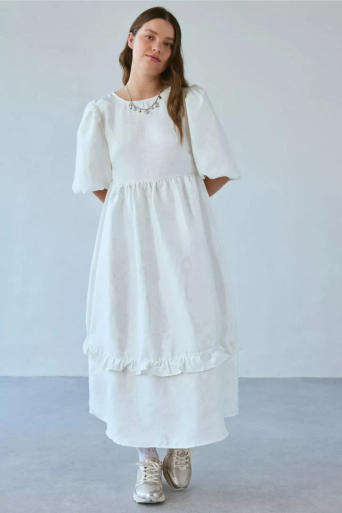 Glamorous Glamorous Brocade Tiered Tie-Back Midi Dress - Dresses & Skirts -  Free Shipping - BeyondStyle