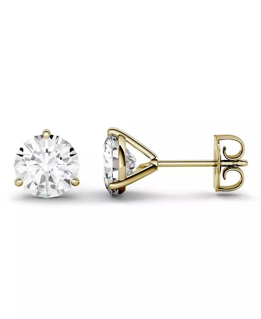 Charles & Colvard Moissanite Martini Stud Earrings (2 ct. t.w. Diamond Equivalent) in 14k White or Yellow Gold