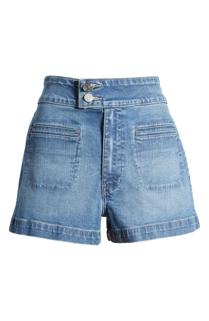 FRAME Le Hardy Welt Pocket High Waist Denim Shorts 5