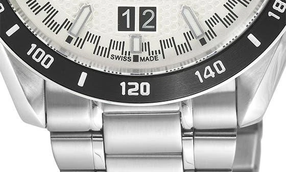 GV2 Freccia Stainless Steel Swiss Quartz Bracelet Watch, 42mm 4