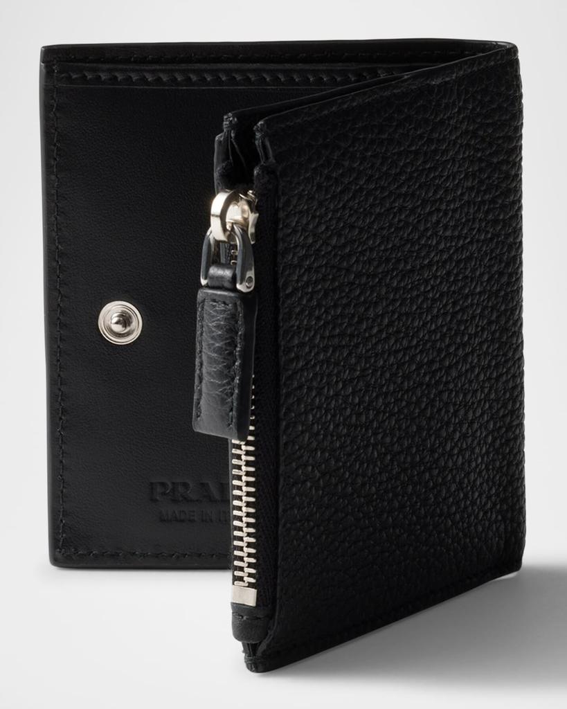 Prada Men's Small Leather Bifold Wallet - Handbags - Compare