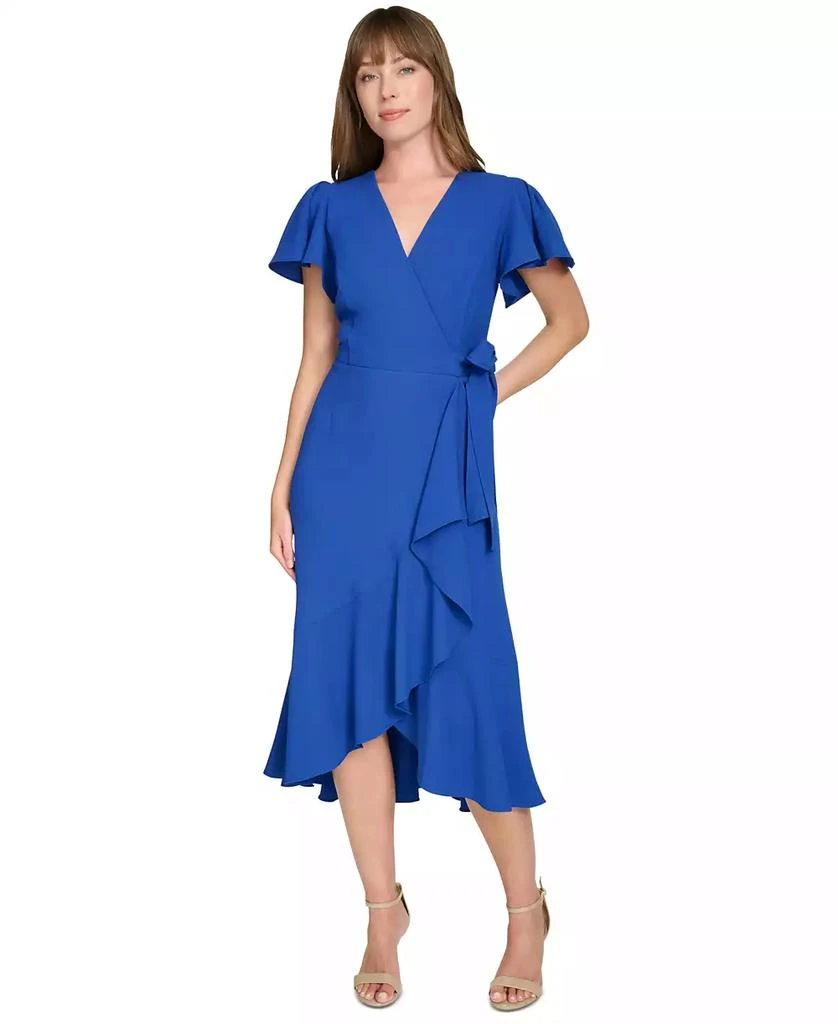 Tommy Hilfiger Women's Flutter-Sleeve Ruffle-Hem Dress 1