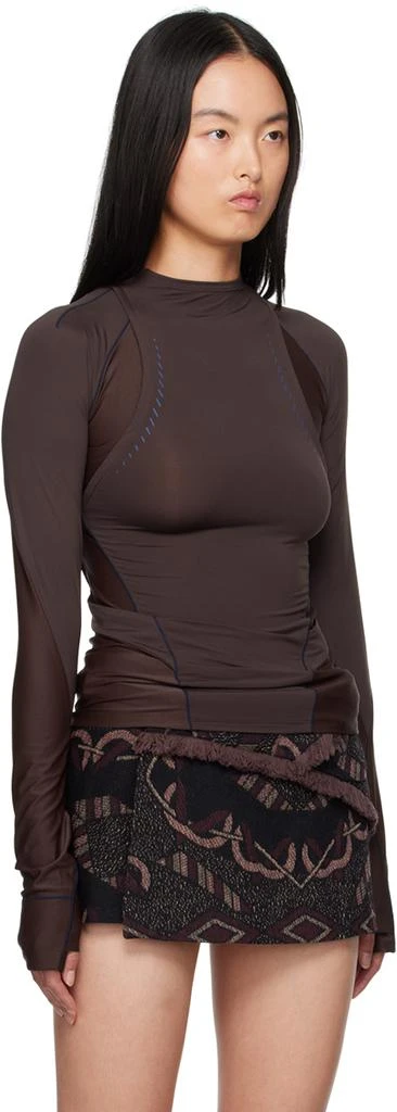Hyein Seo Brown Track Long Sleeve T-Shirt 4