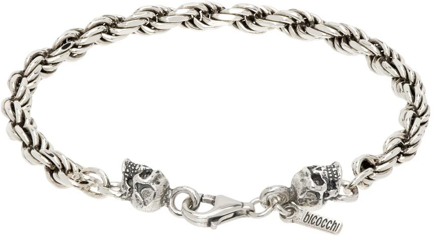 Emanuele Bicocchi SSENSE Exclusive Silver Skull Bracelet 2