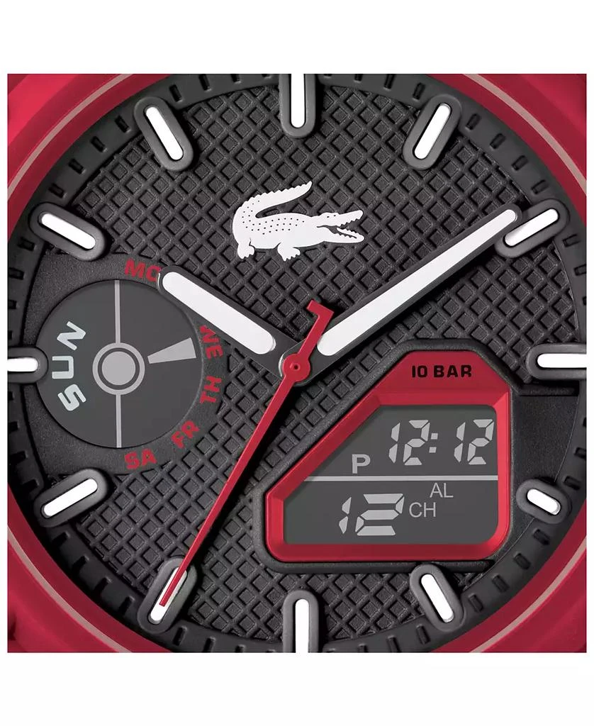 Lacoste Men's LC33 Red Silicone Strap Watch 45mm 9