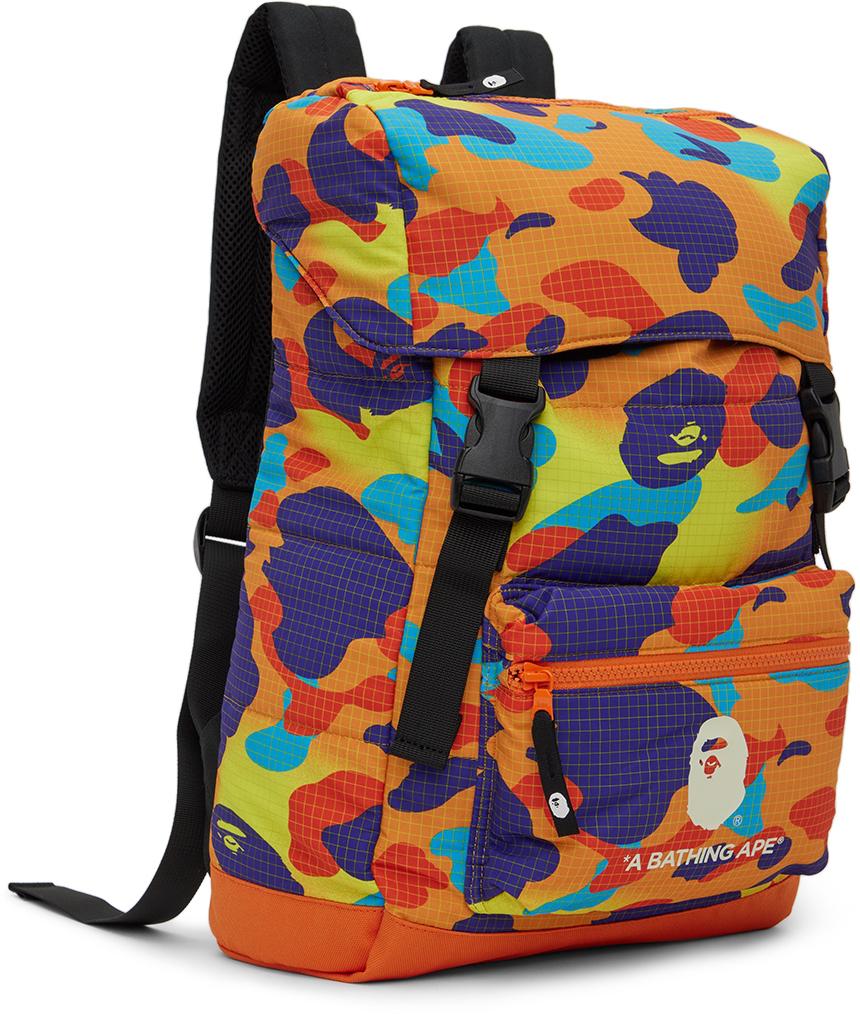 BAPE Kids Multicolor Camo Backpack