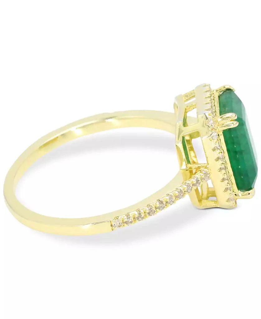 Macy
s Emerald (2-3/4 ct. t.w.) 
White Sapphire (1/4 ct. t.w.) Halo Ring in 14k Gold (Also available in Sapphire) 3