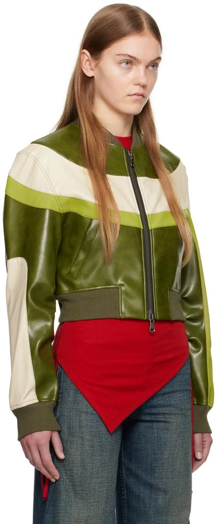 ANDERSSON BELL Green & Beige Lilu Bomber Jacket 2