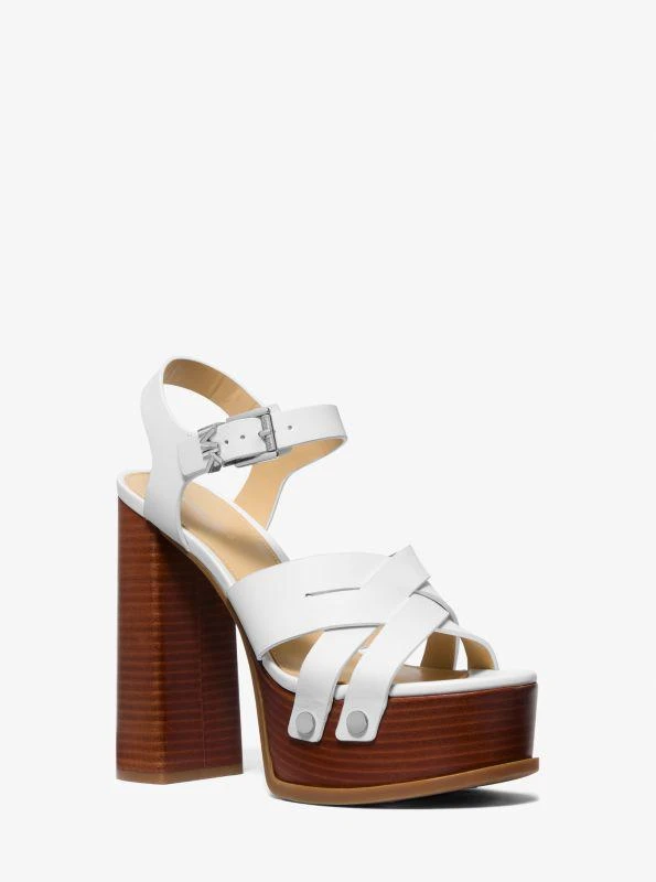 Michael Kors Nora Leather Platform Sandal 1