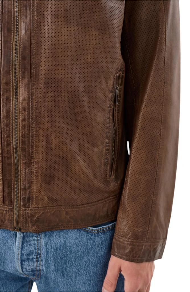 REGENCY Perforated Leather Jacket 5