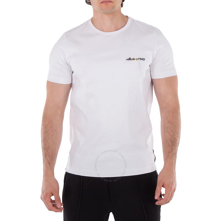 Fendi Fendi Crest Embroidered Crewneck T-Shirt - T-Shirts