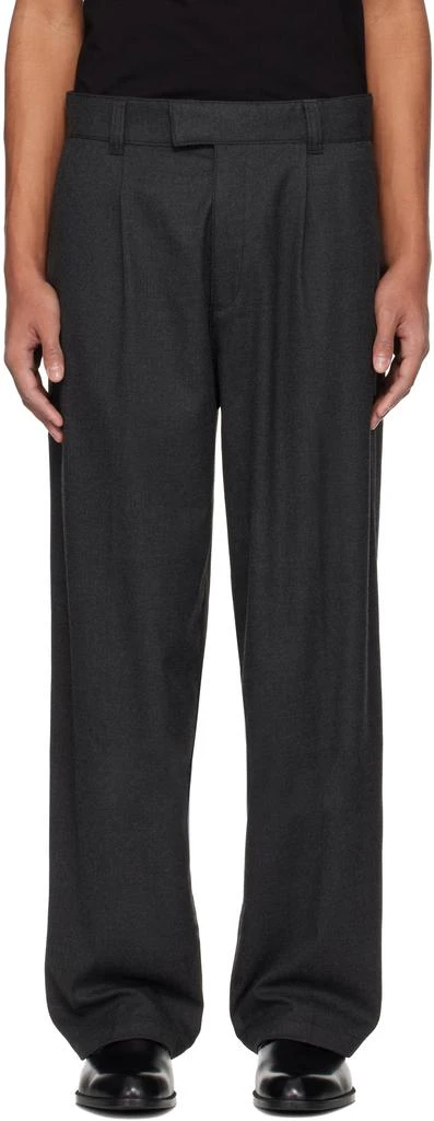 Hugo Boss Gray Flannel Trousers