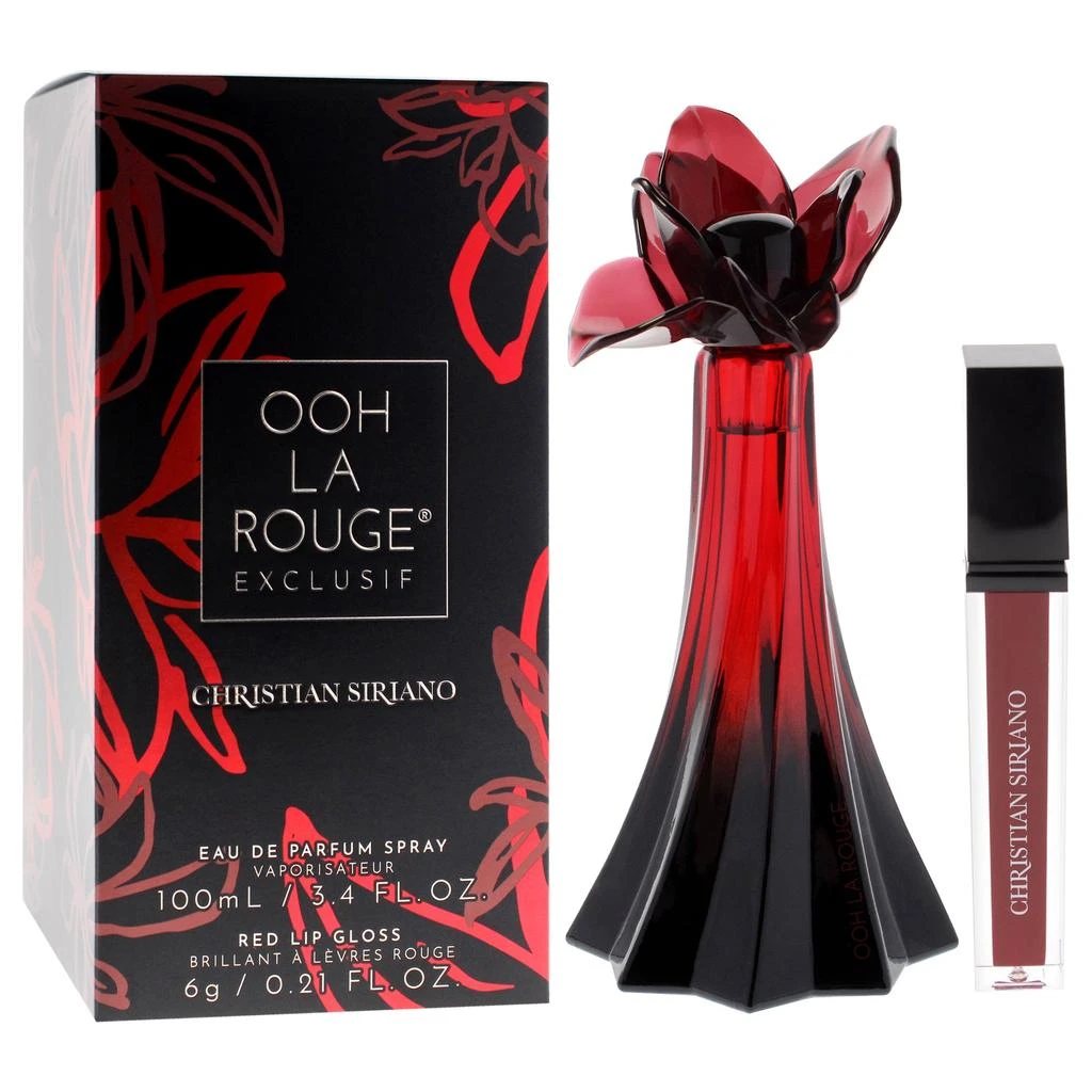 Christian Siriano Ooh La Rouge Exclusif For Women 2 Pc Gift Set 3.4 oz EDP Spray, 0.21 oz Lip Gloss - Red 3