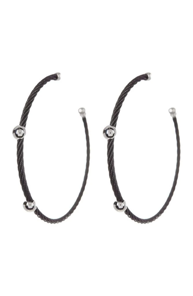 ALOR Cable Hoop Earrings 1