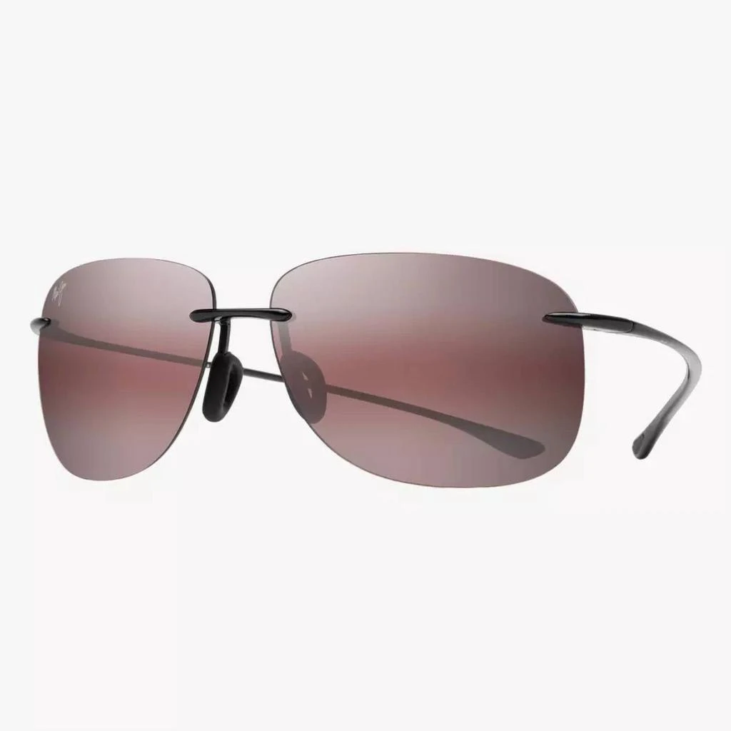 Maui Jim Hikina Sunglasses In Black Maui Rose Polarized Lenses 2