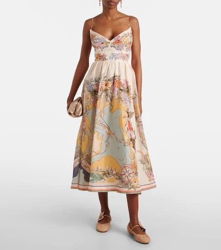 Zimmermann Tallow floral linen bustier dress 2
