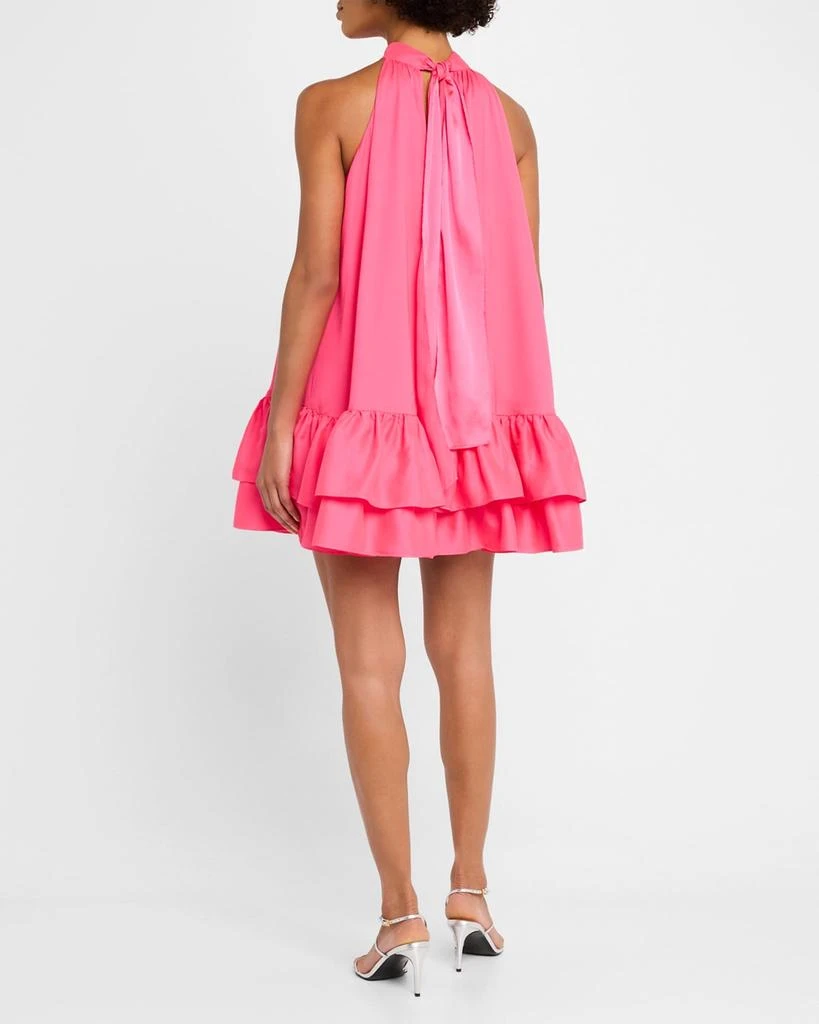 Alice + Olivia Erna Tie-Neck Halter Mini Dress 3