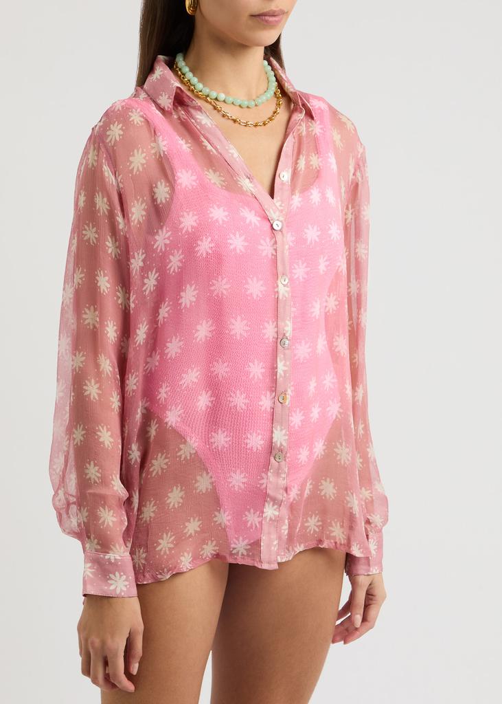 Cloe Cassandro Elodie printed silk-georgette shirt