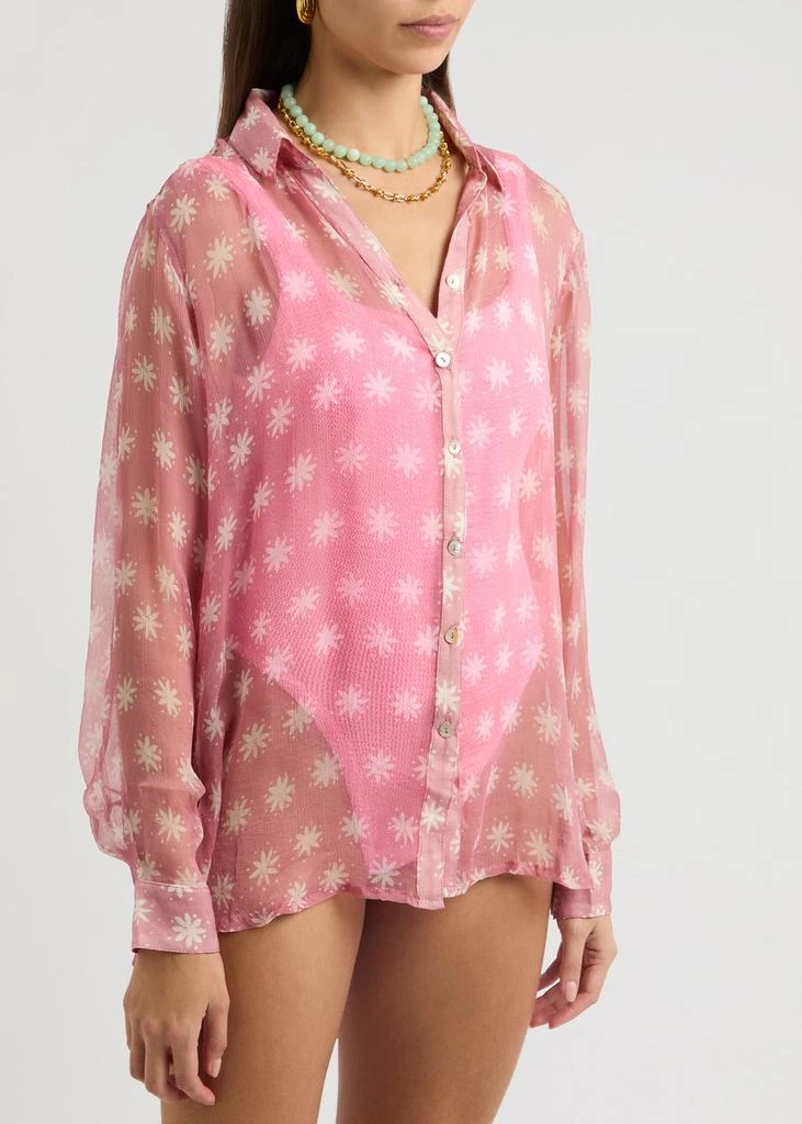 Cloe Cassandro Elodie printed silk-georgette shirt 2