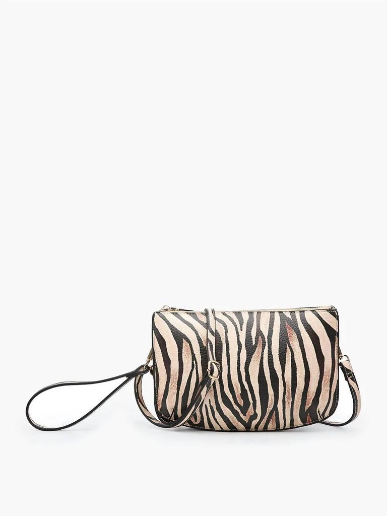 Jen & Co. Women's Mila Monogramable Clutch Crossbody Bag In Tiger Print 1
