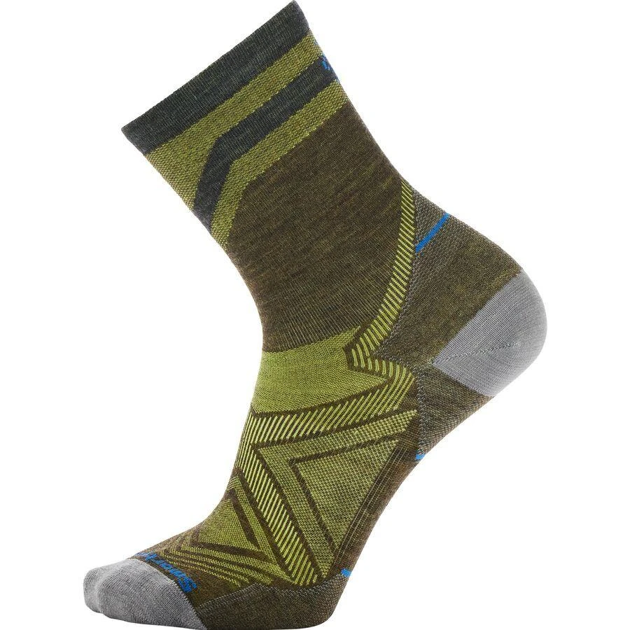 SmartWool Run Zero Cushion Mid Crew Pattern Sock