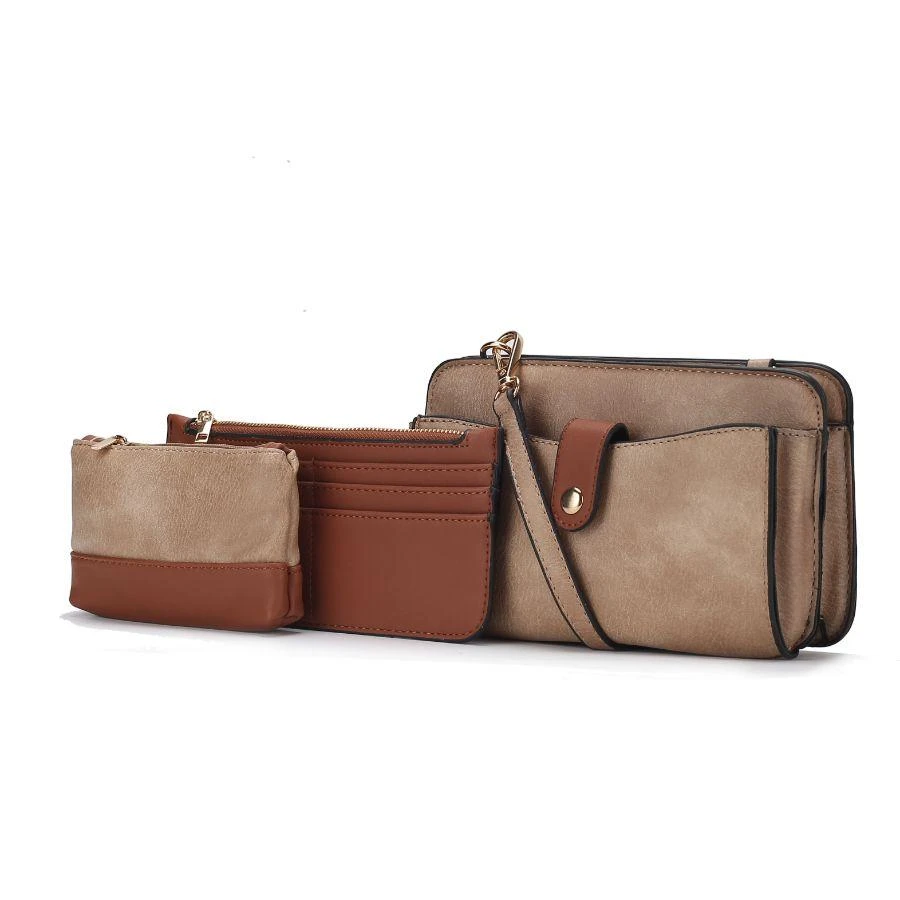 MKF Muriel Vegan Leather Women’s Crossbody Bag with Card holder and Small Pouch 3 pieces 12